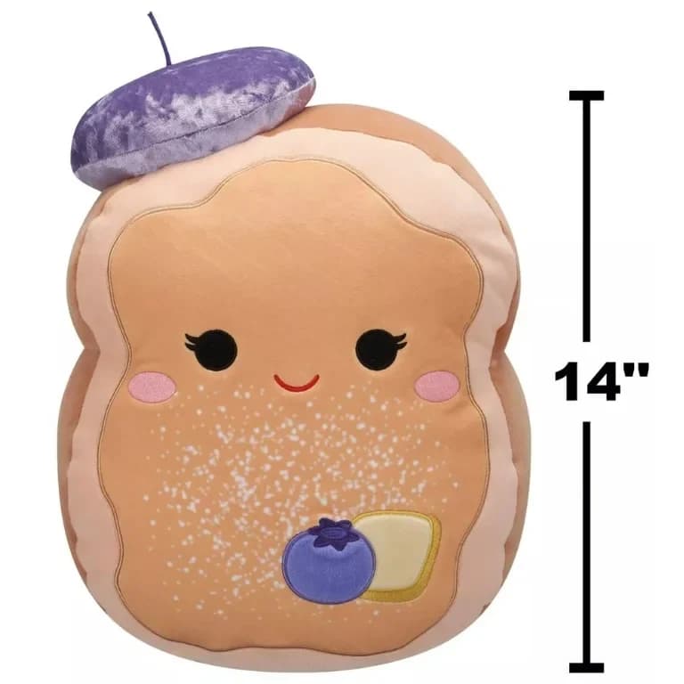 Squishmallows Joie Blueberry French Toast – Peluche Coleccionable de 14”