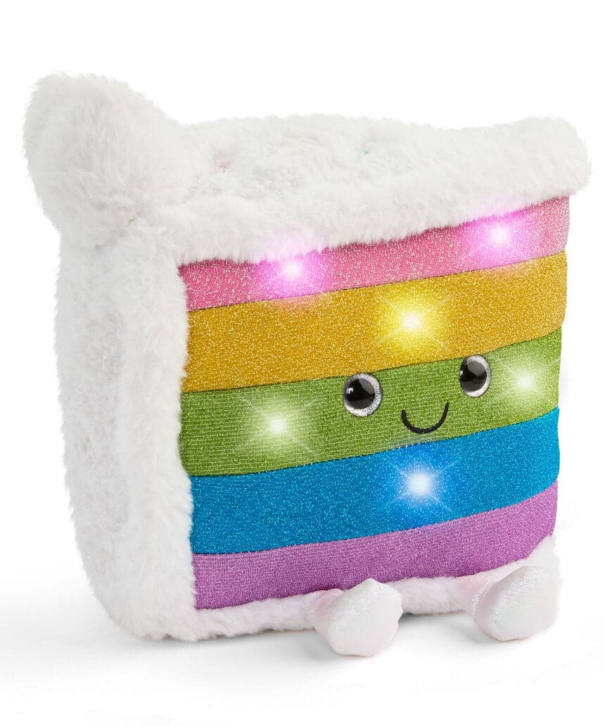 Peluche Interactivo FAO Schwarz Pastel Arcoíris con Luces LED y Sonido – 11"