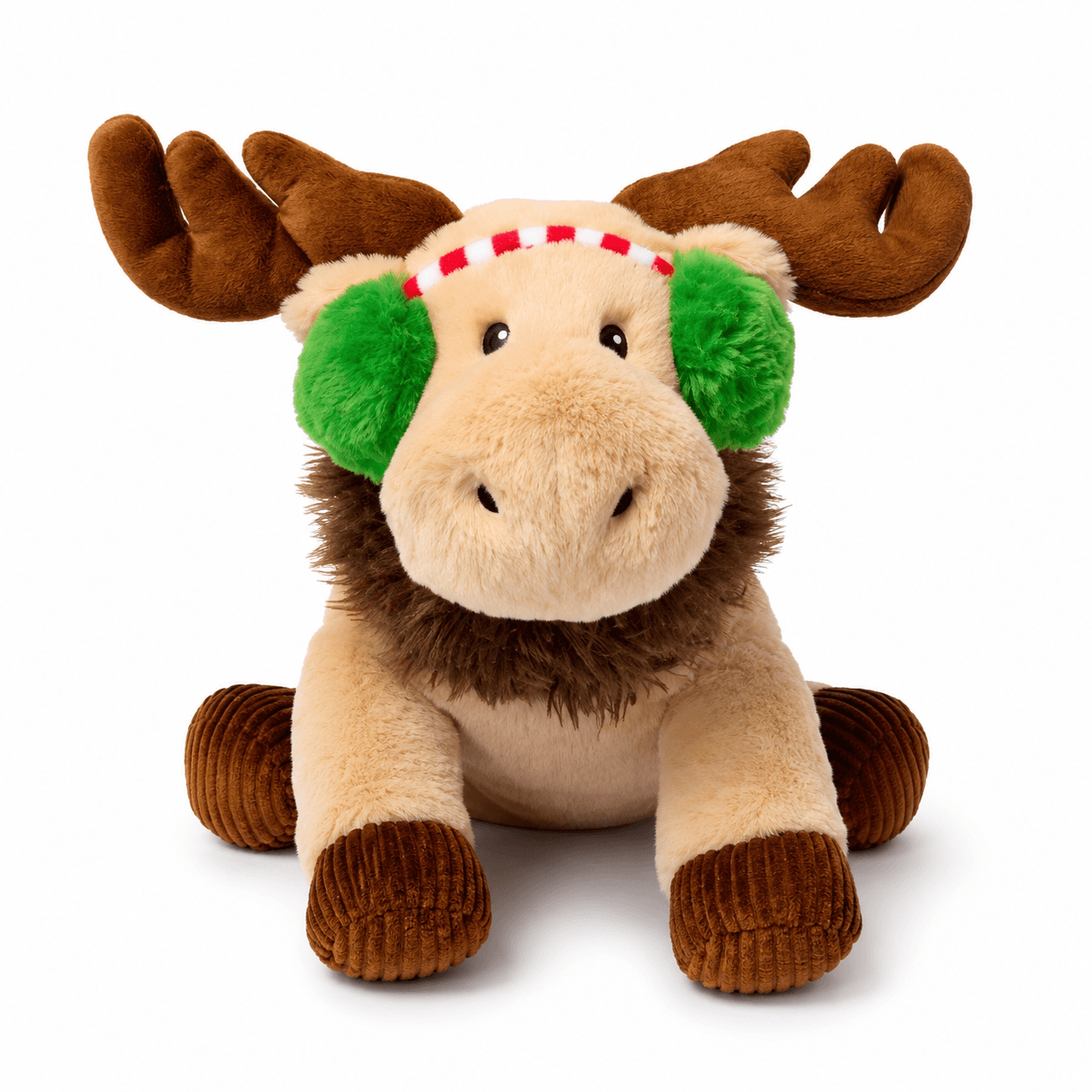 Peluche Reno GiggleScape con Orejeras Navideñas