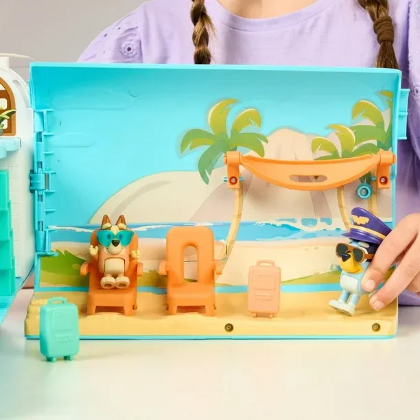 Bluey Avión Transformable 3 en 1 con Sonidos | Playset con Figuras y Accesorios